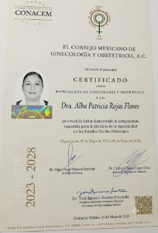 Certificación como Especialista en Ginecología y Obstetricia