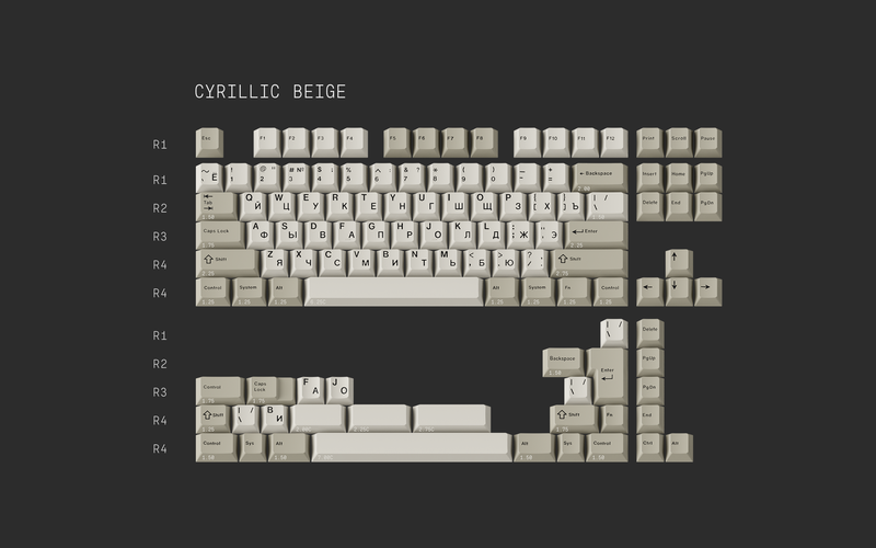 GMK Cyrillic WoB and Beige