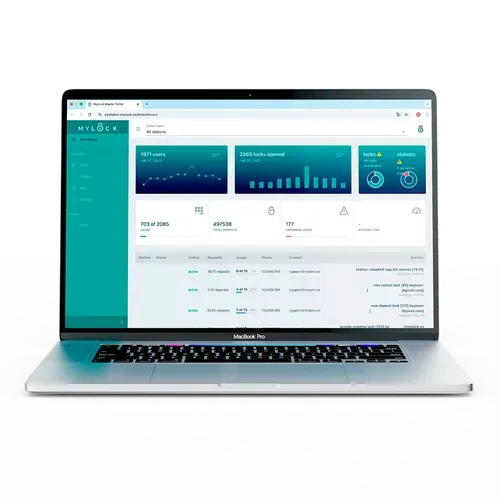 MyLock Cloud dashboard for smart locker management
