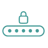 Icon illustrating PIN pad and NFC card access methods.