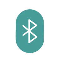 Icon showing a smartphone connecting via Bluetooth.