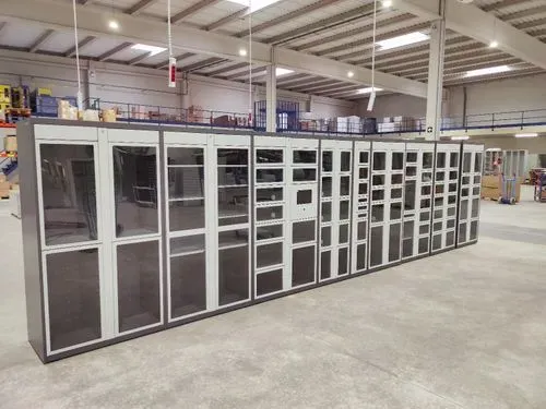 Different locker types showcasing wood, metal, and phenolic finishes.