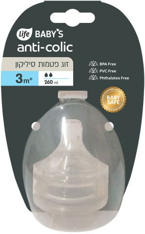 Anti-colic Nipple +3 | Life Baby's