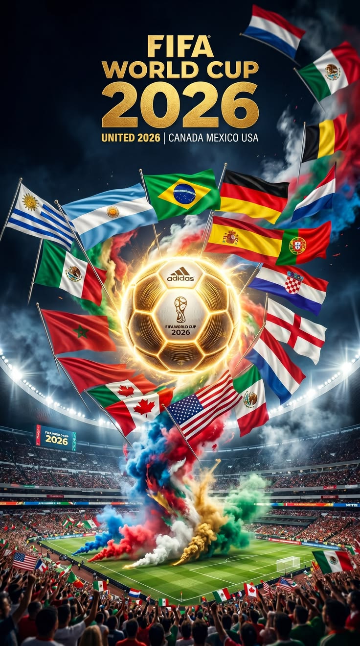 Worldcup Poster Flags Ball