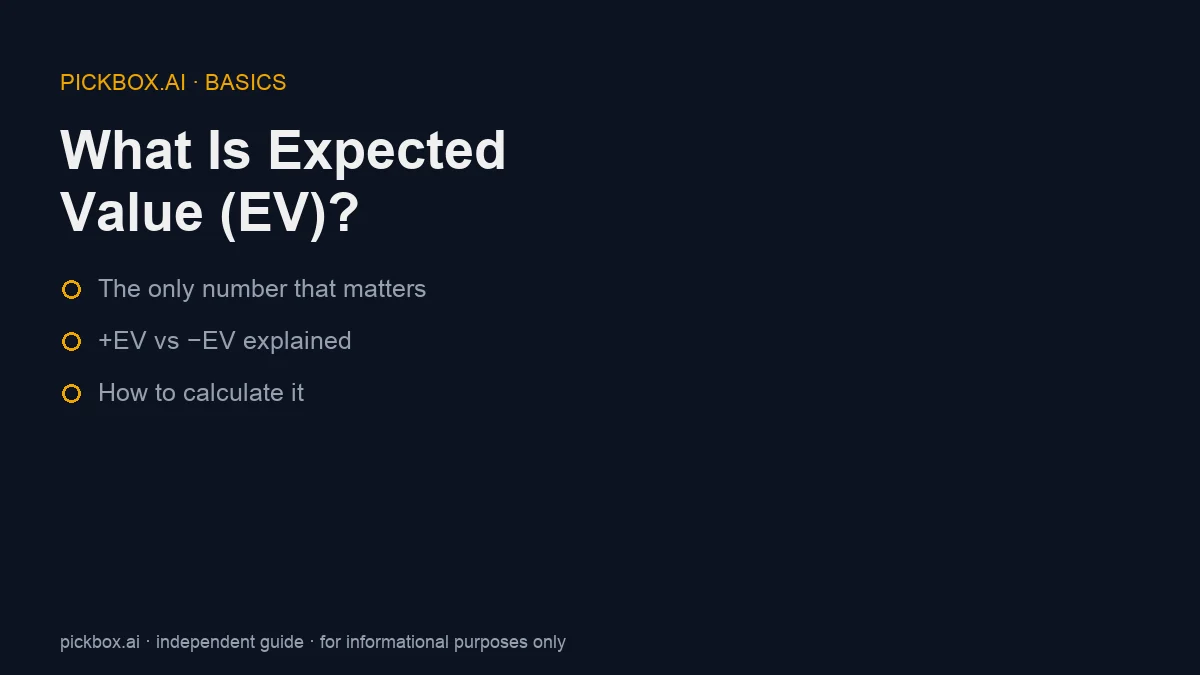 What is expected value (EV) in sports betting — Pickbox.AI