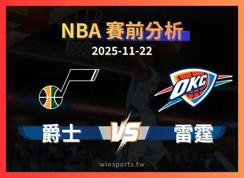 【NBA 運彩分析】雷霆 vs 爵士：深盤之下主場依然有價值？看好猶他 +15.5