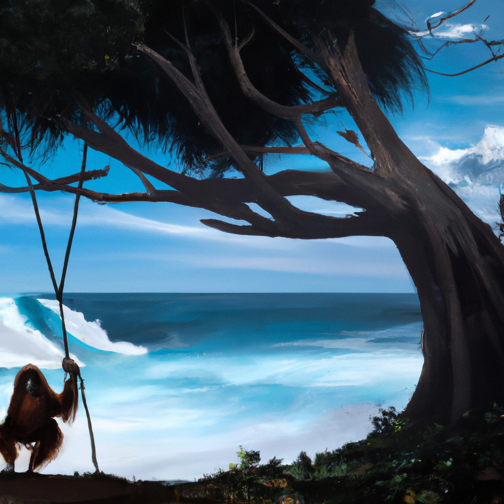 Book cover of the story titled: The Sea-Loving Orangutan