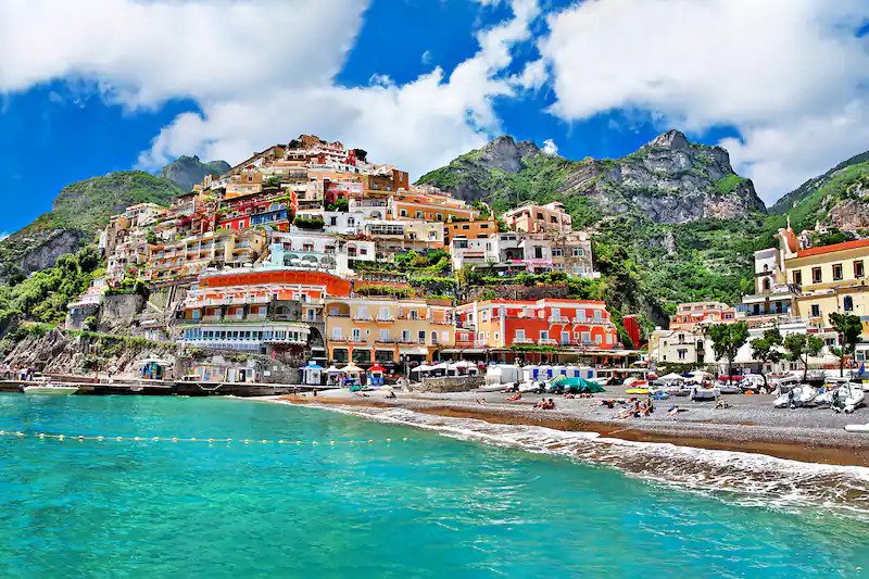 How far is Positano from Sorrento?