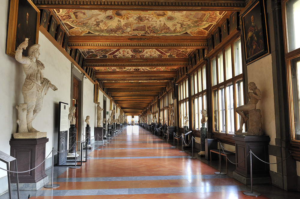 Uno dei corridoi degli Uffizi