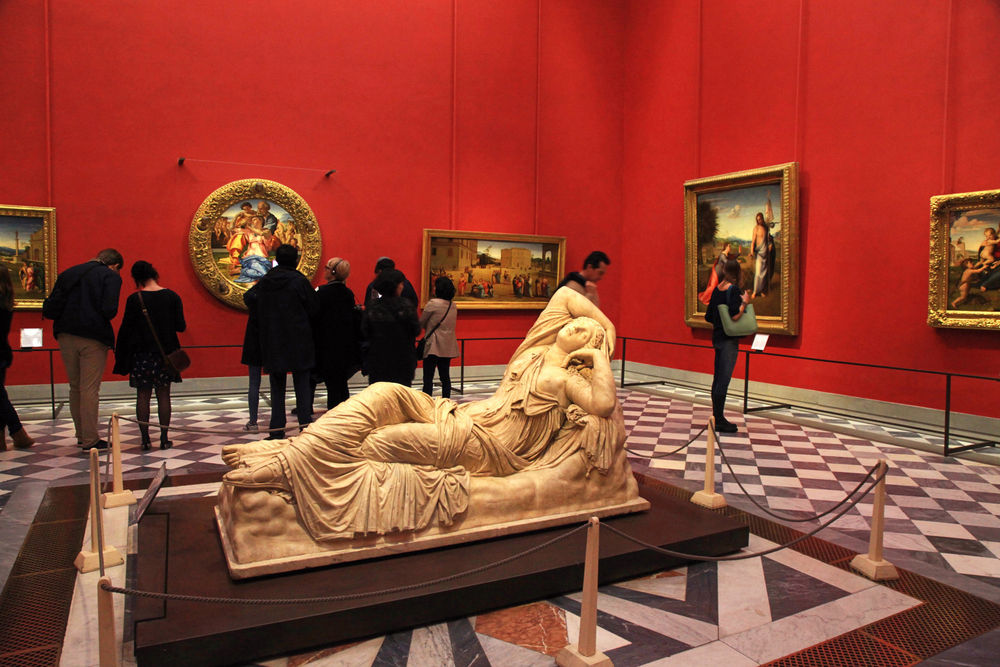 Sala di Michelangelo con Tondo Doni sullo sfondo