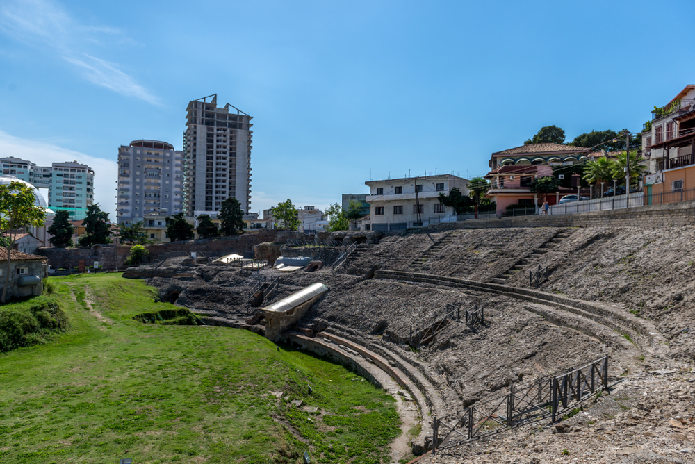 Ancient Roman amphitheatre in Durres