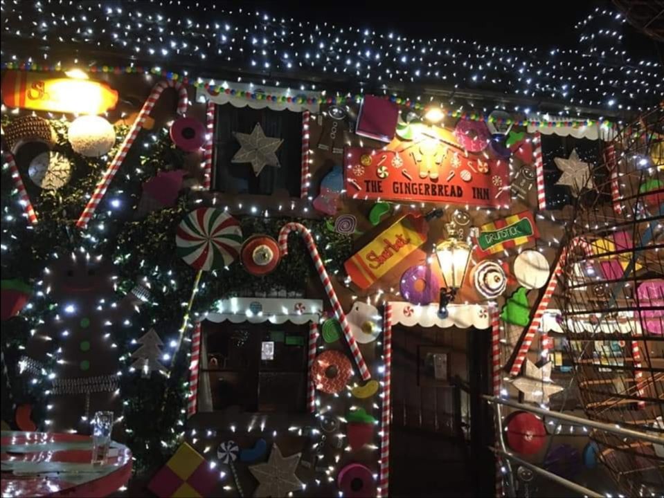 Christmas at The Queen Victoria Inn, Priddy The Mendips Rock