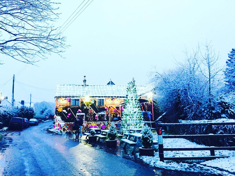 Christmas at The Queen Victoria Inn, Priddy The Mendips Rock
