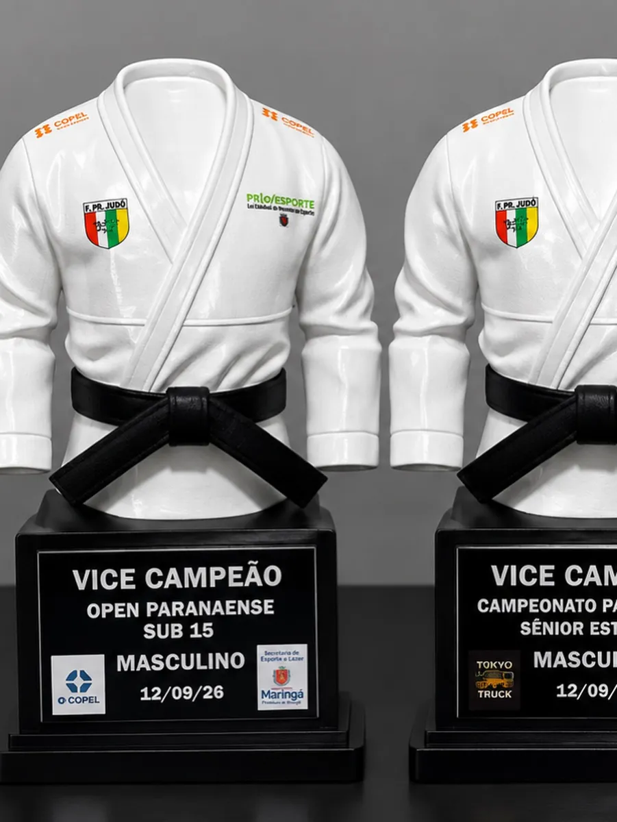 Troféu de judô personalizado para campeonato