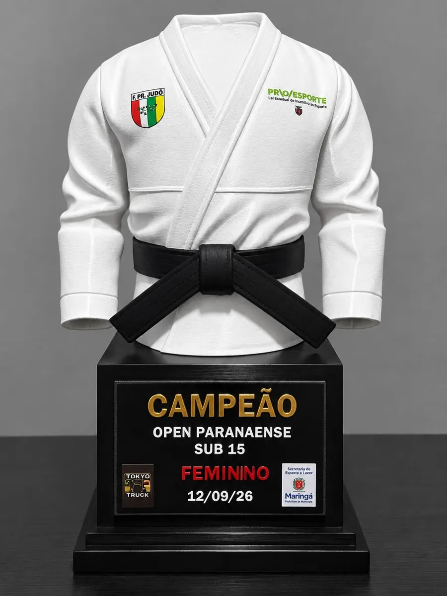 Troféu de judô personalizado para campeonato