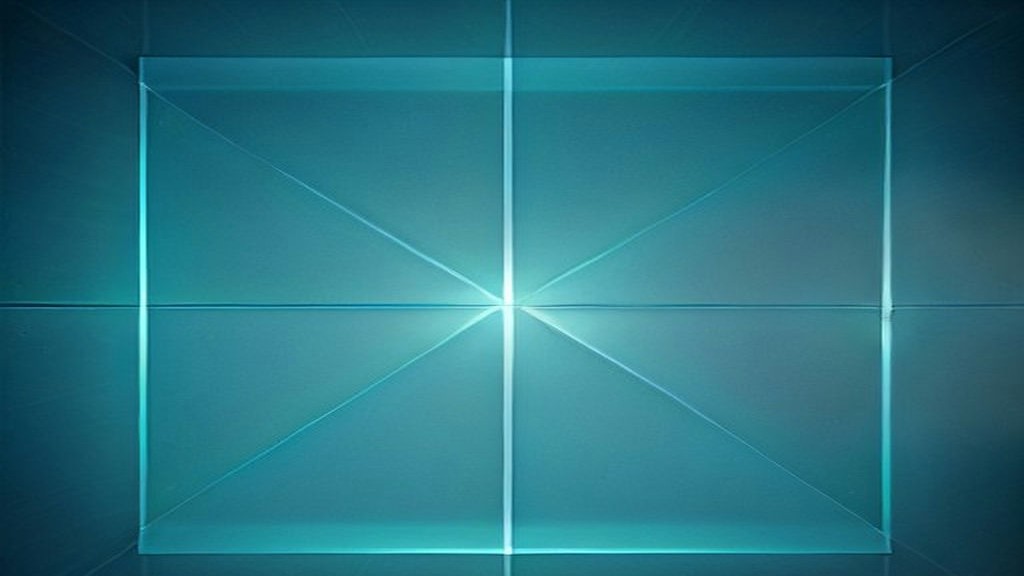 Editorial illustration: a frosted glass pane crossed by a grid of thin teal and white light beams, representing guardrails filtering defensive from offensive cyber requests
