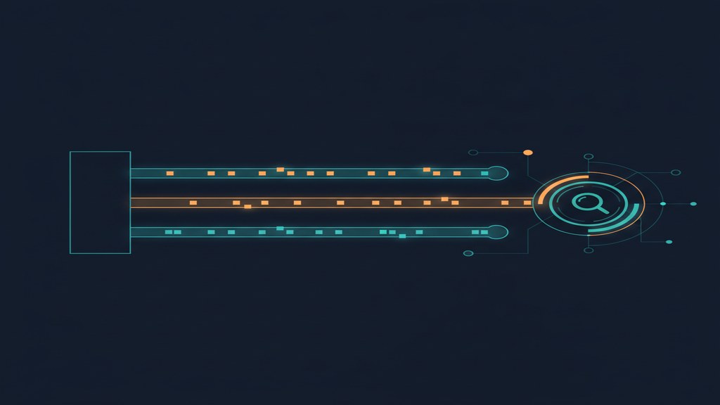 Data streams flowing from a monolithic source block to a separate inspection node