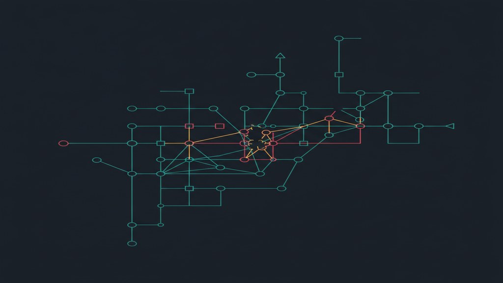Abstract network graph with highlighted broken-trust links between agent nodes