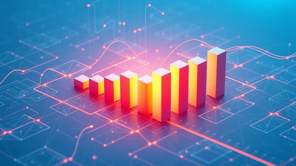 Abstract illustration of compute asset value declining along a network pathway