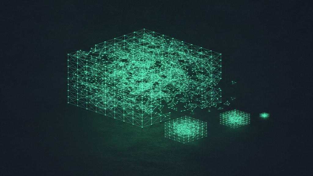 Abstract ladder of neural model sizes from a large server-scale lattice to small edge cubes