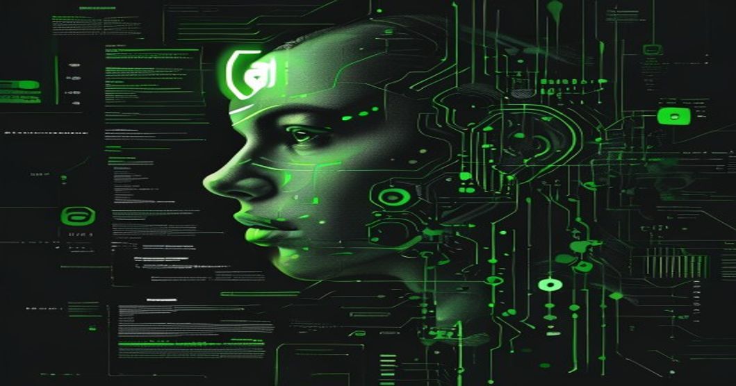 Editorial illustration showing OpenAI branding with a surveillance blind-spot theme