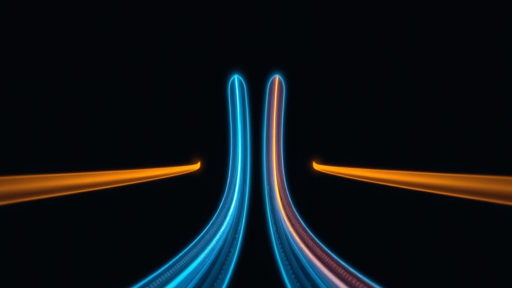 A compact efficient data pipeline beside a wide heavy one