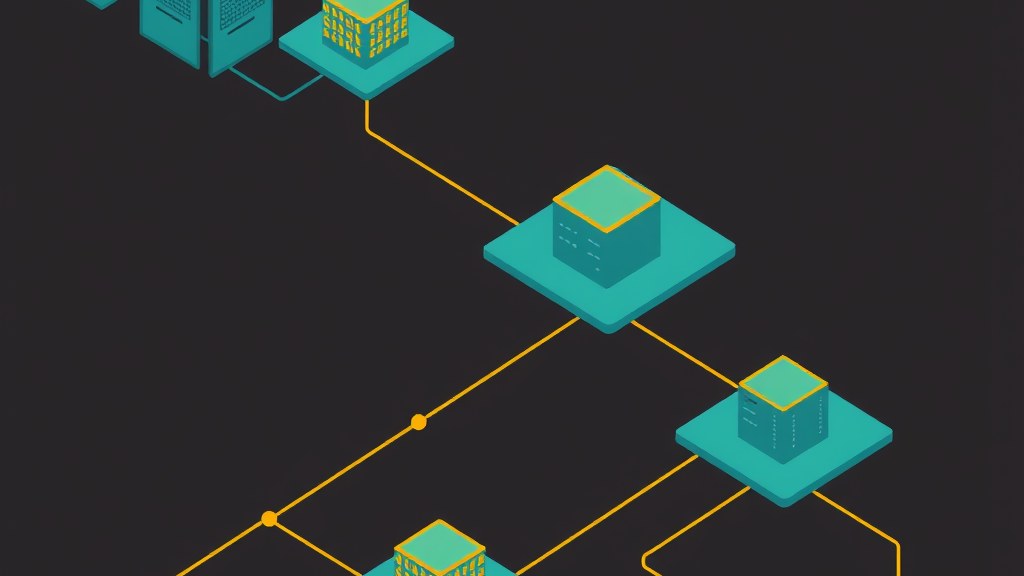 Server racks feeding distributed node clusters across regions