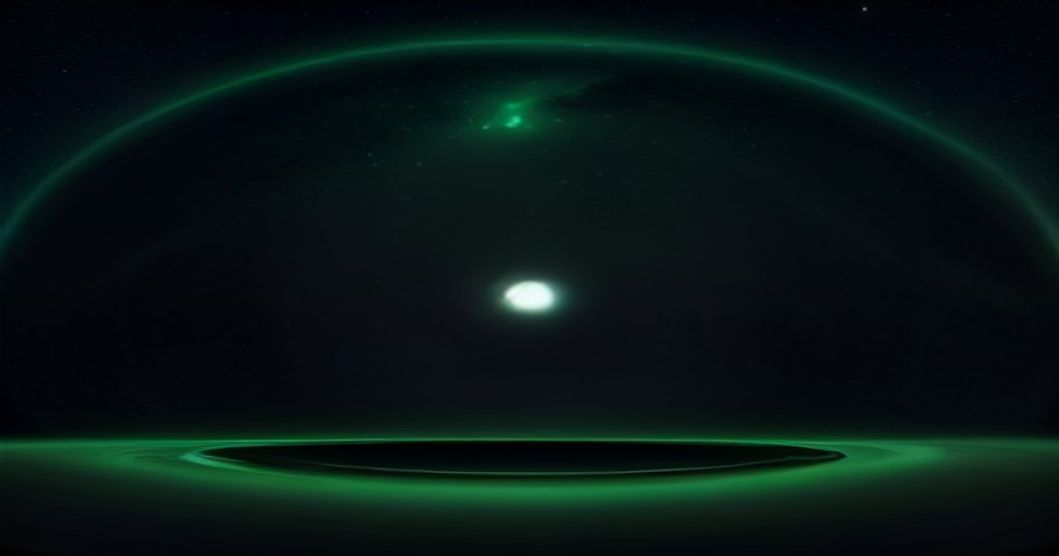Starcloud orbital data center satellite performing AI inference in orbit, Nvidia green and black color palette