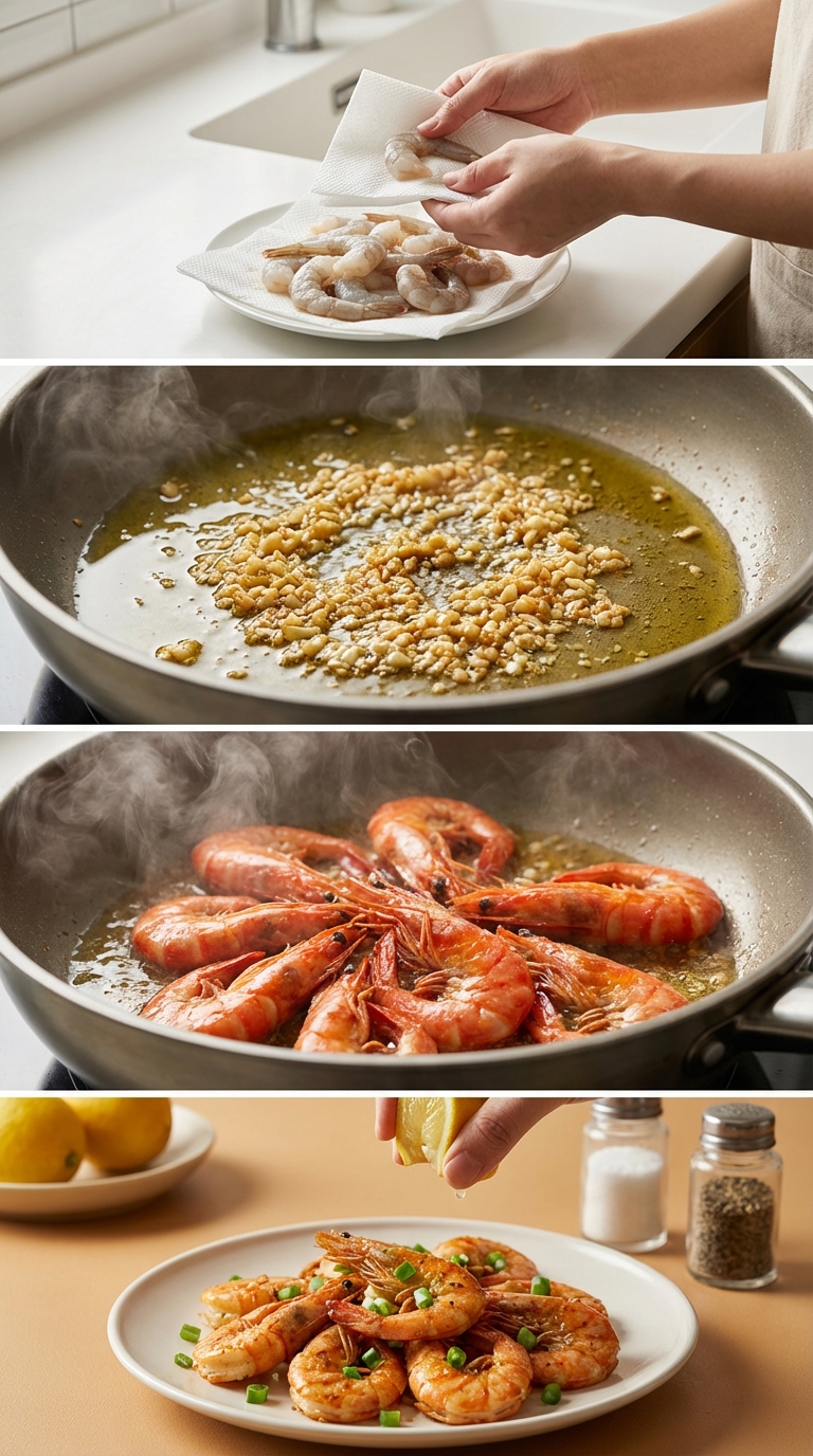 撒上蔥花並擠上檸檬汁調味，準備上桌