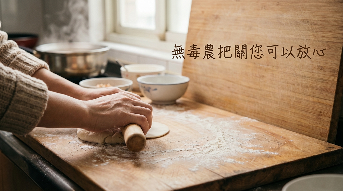 和麵擀皮製作過程