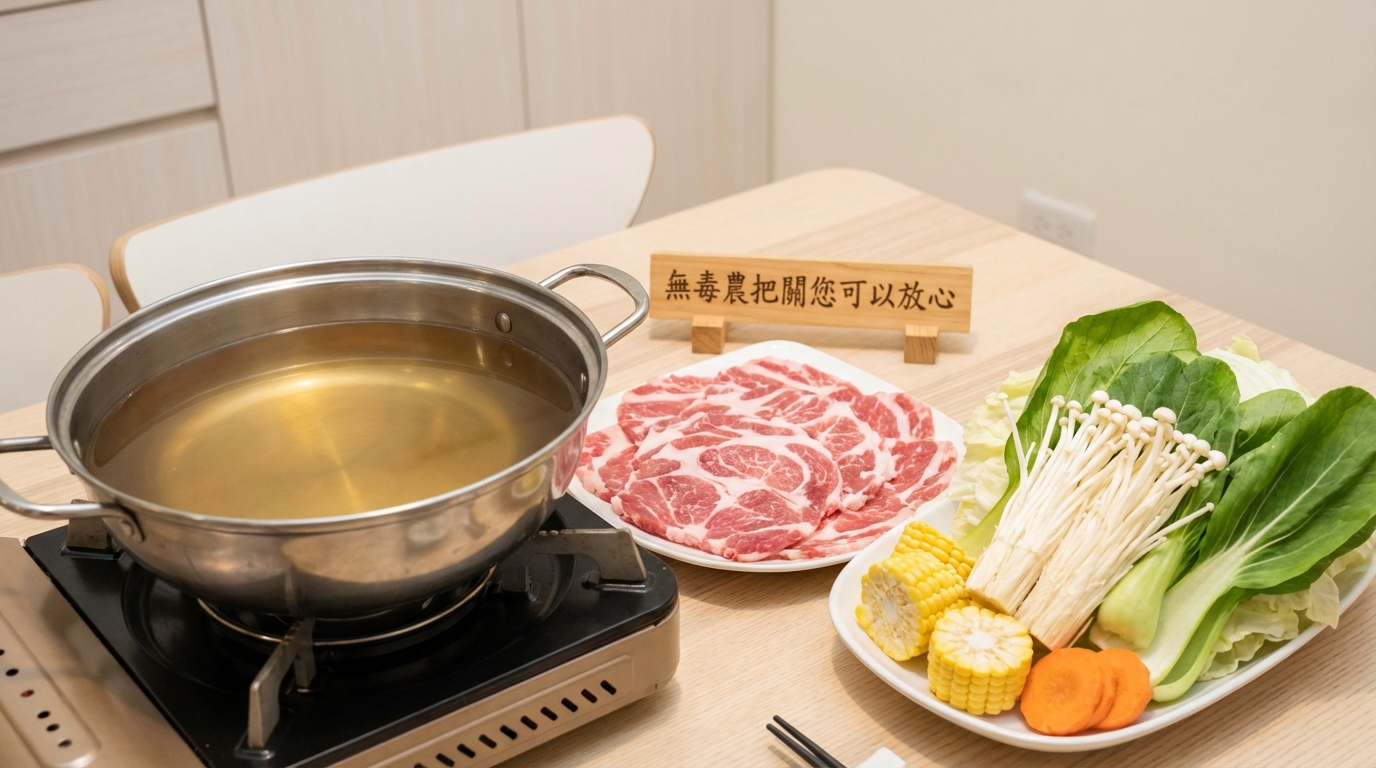 準備清甜高湯與蔬菜前置作業 - 無毒農把關您可以放心