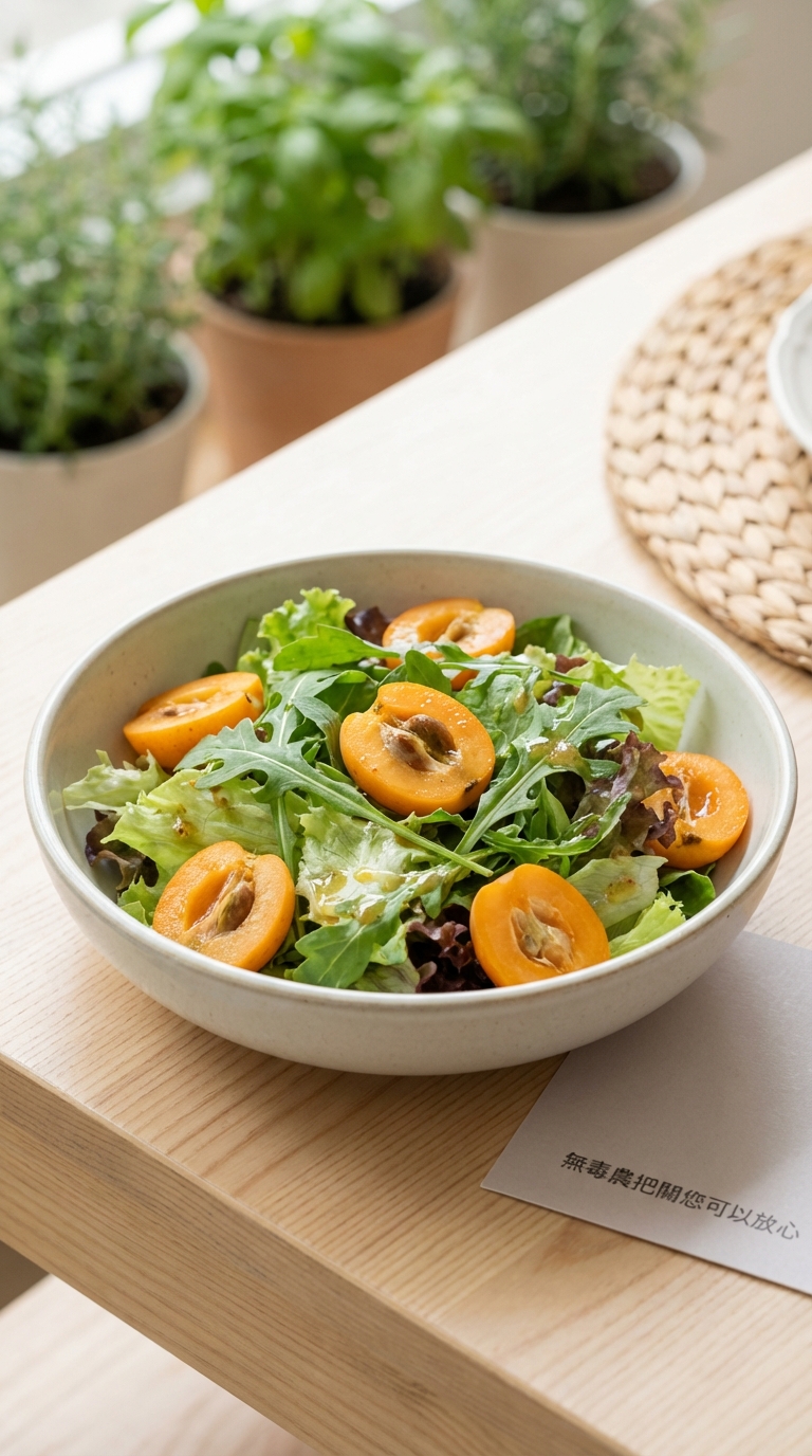 清爽健康枇杷沙拉，無毒農把關