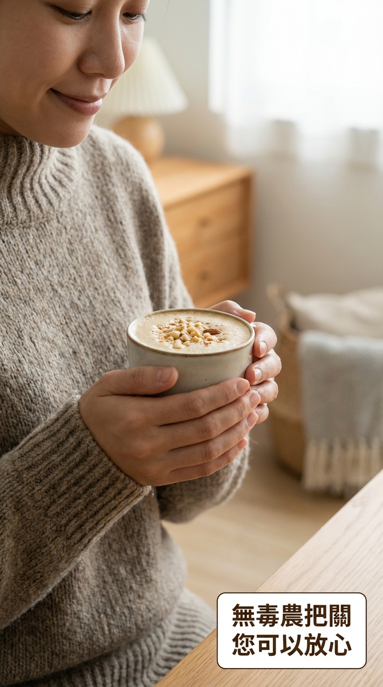 撒上堅果裝飾並享用