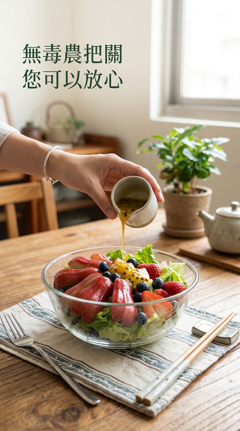 鮮甜果漾沙拉成品擺盤