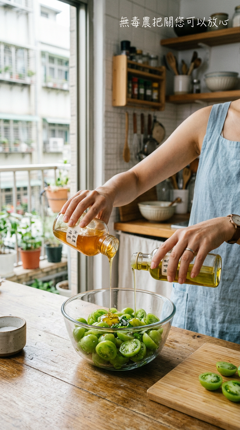 淋上蜂蜜與橄欖油