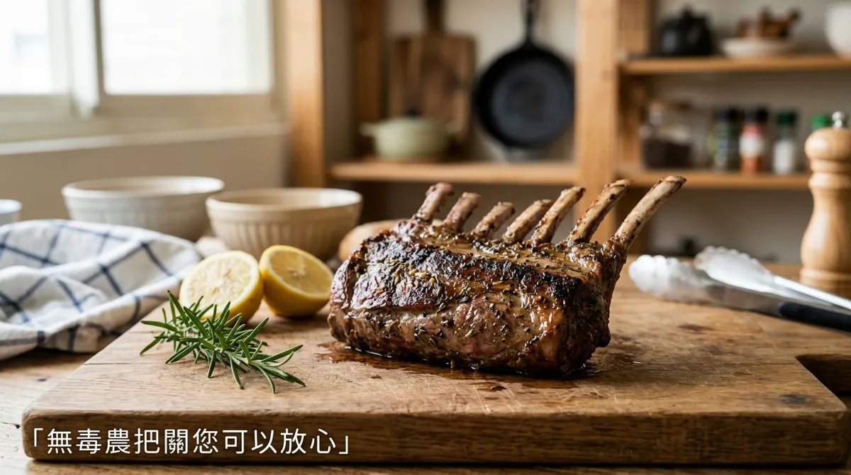 煎好後靜置醒肉的法式羊小排