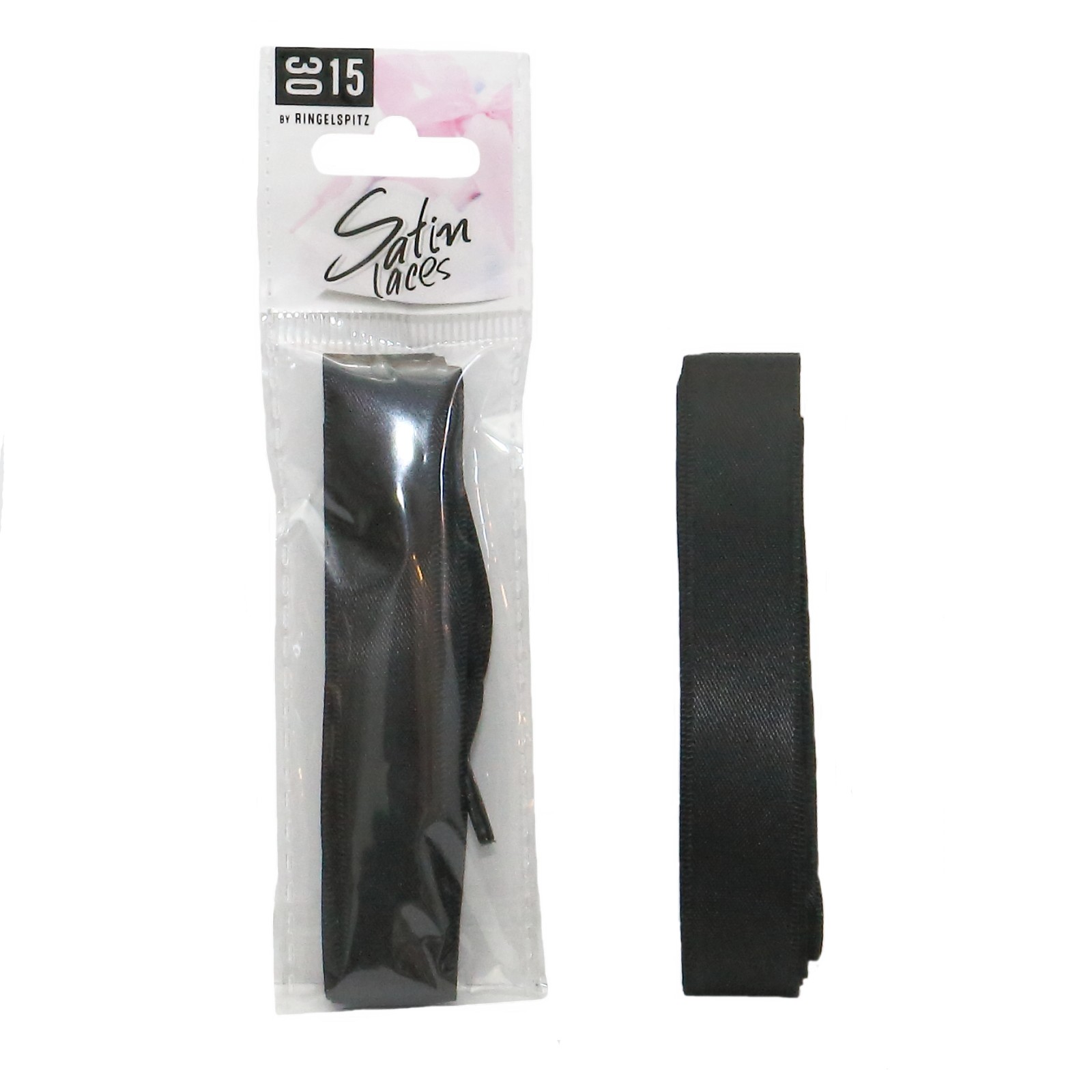 Satin Laces 90cm Shiny Black*