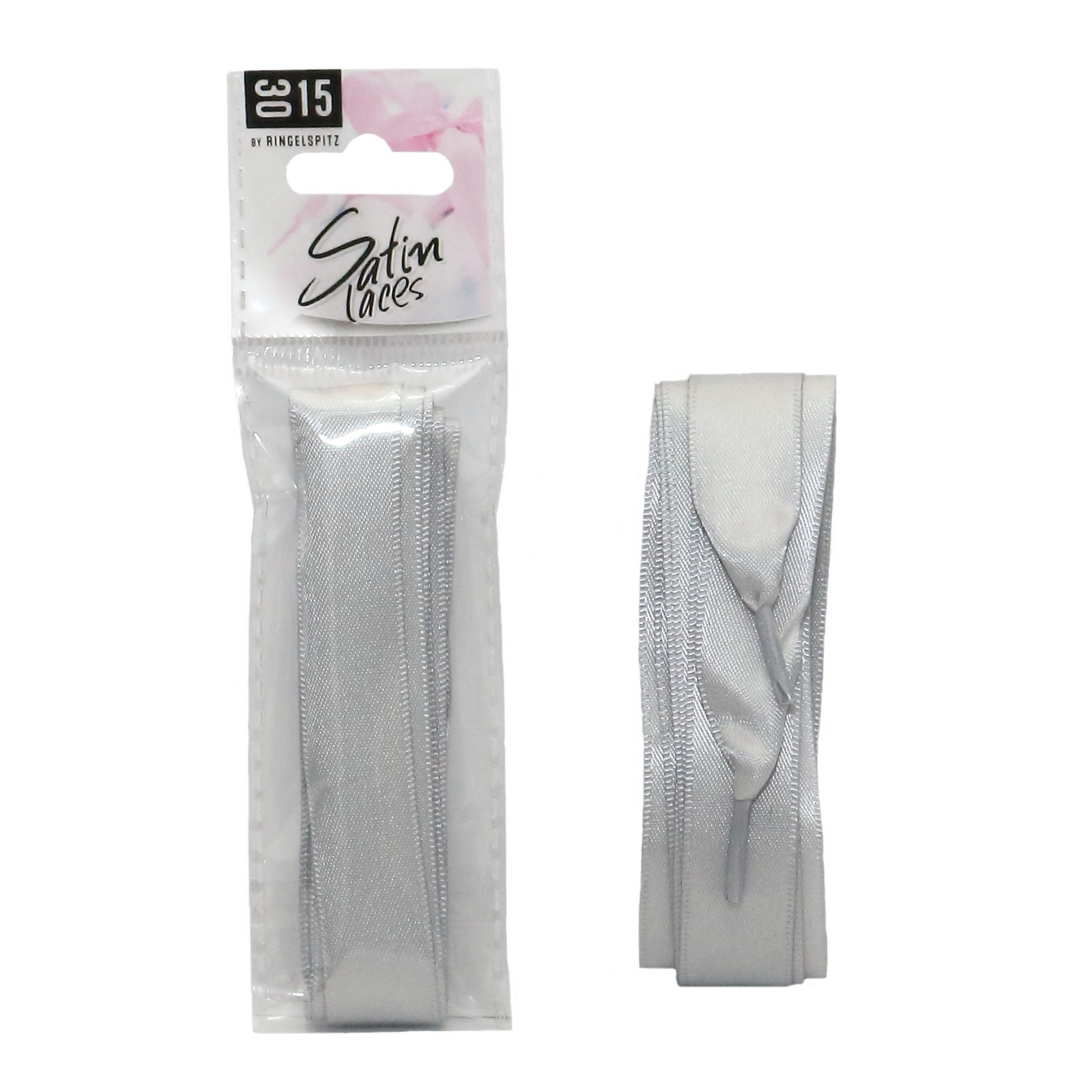 Satin Laces 90cm Just Silver*