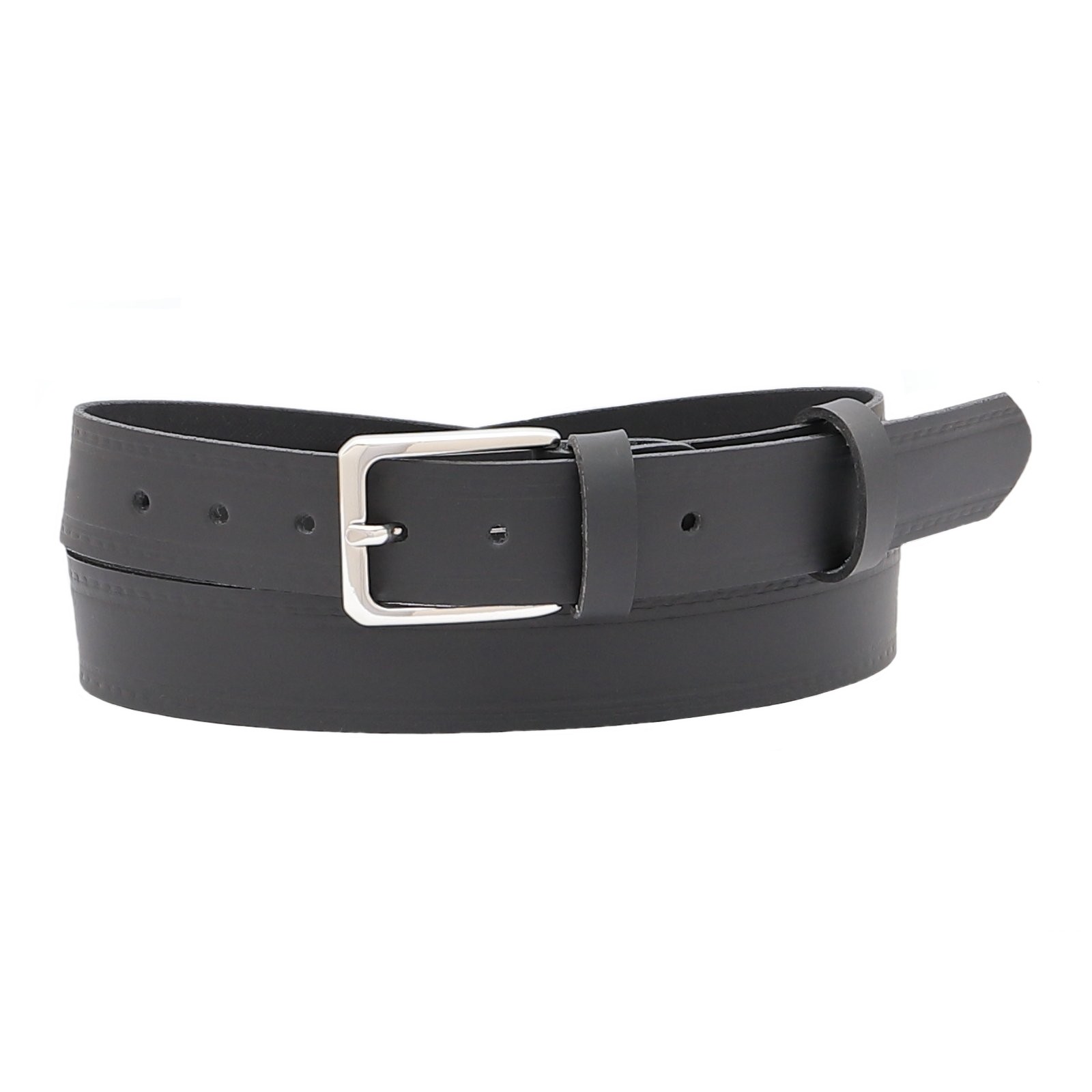 NK1917 Leather belt 5030MA 120cm Black