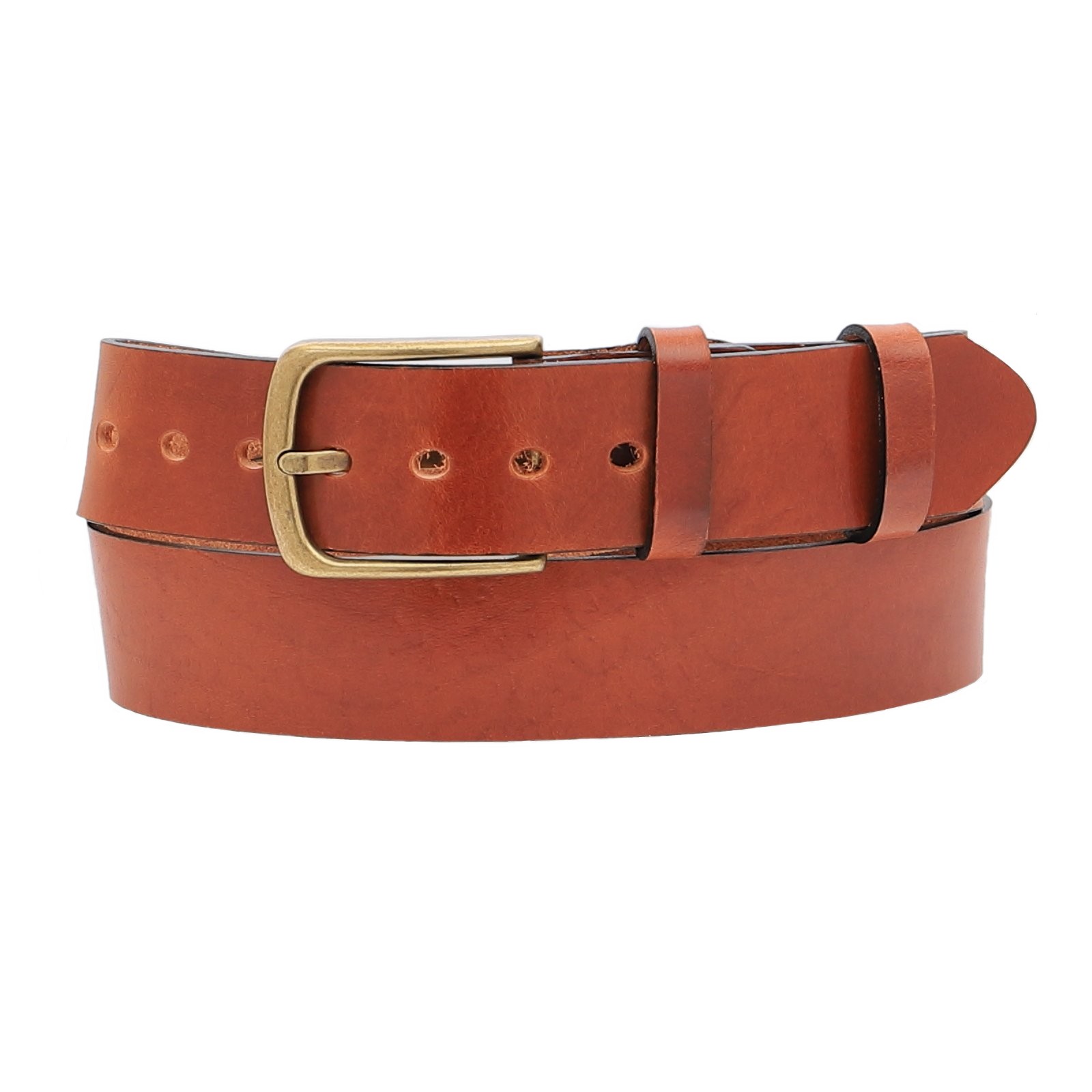 NK1917 Leather belt 9040RC 105cm Cognac