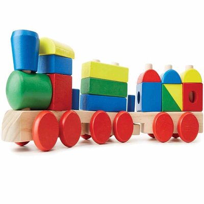 Montessori Wooden Stacking Train
