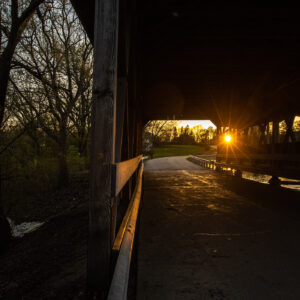 Gary Aleksiak - Covered Bridge at Sunset