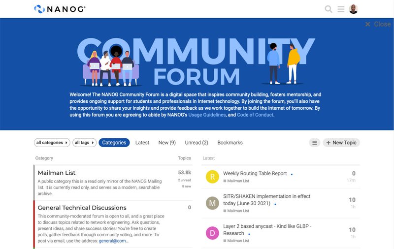 Community Forum Homepage