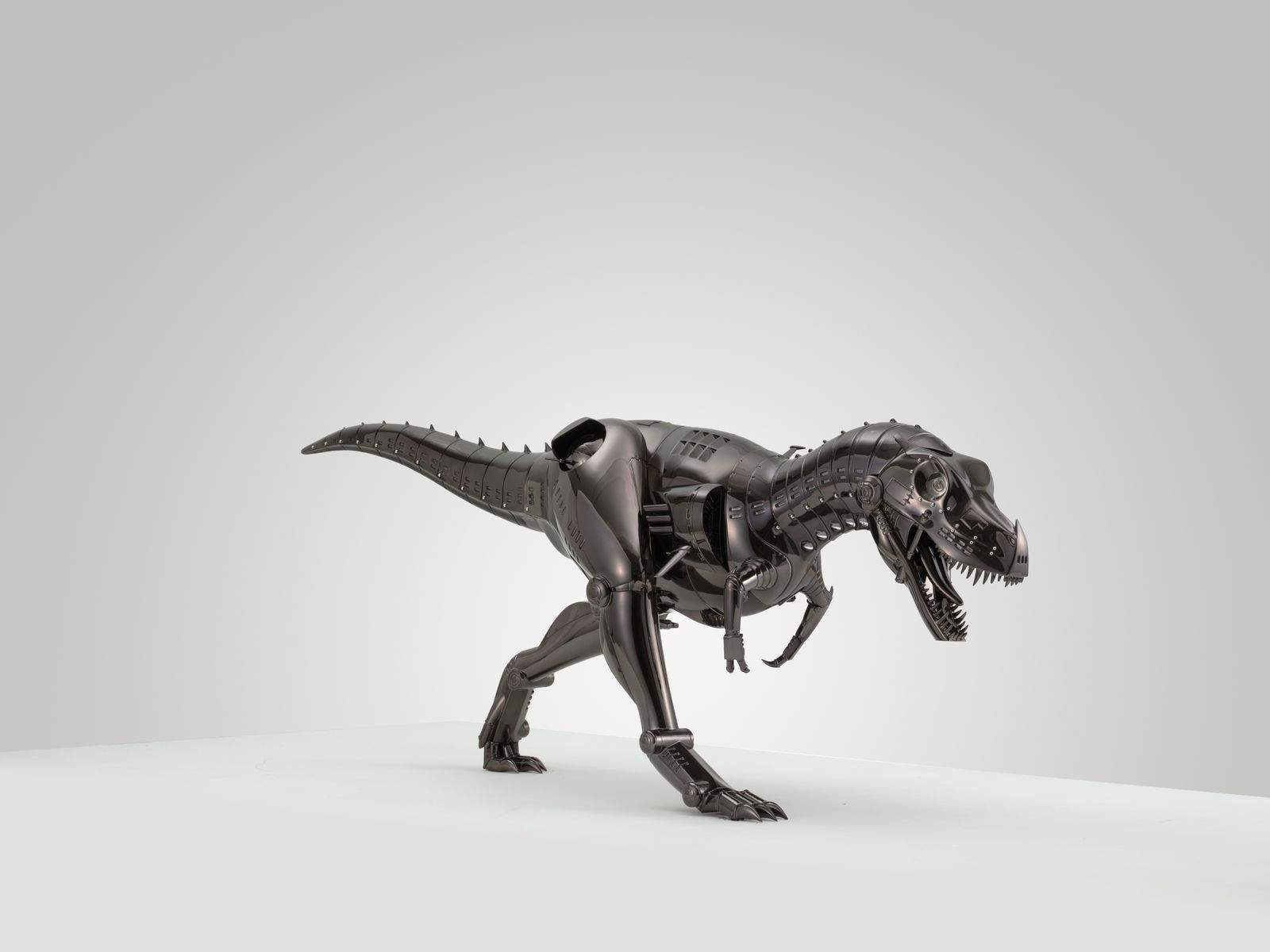 514: HAJIME SORAYAMA, T-Rex Cyborg Dinosaur Figure (Silver