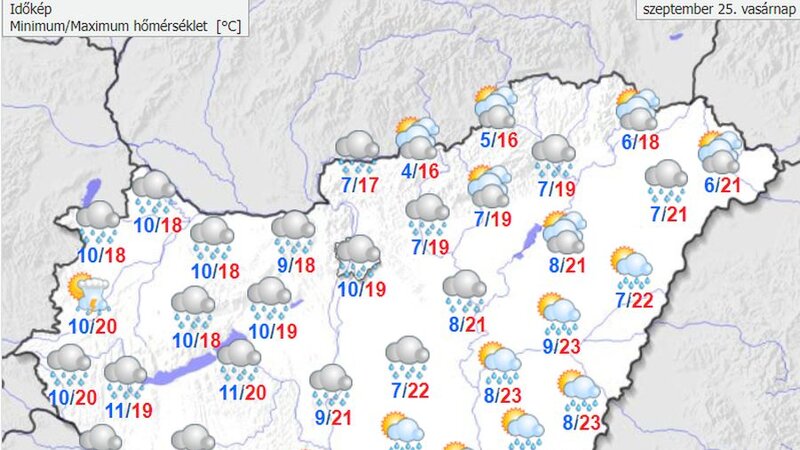 Szombaton napközben még kellemes, őszi időnk lesz, aztán megérkezik az első fagy.