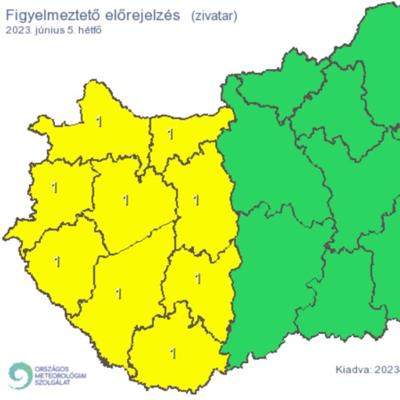 Hétfőre a fél országra kiadták a riasztást