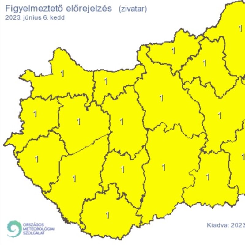 Kedden az egész országot elmoshatja az eső