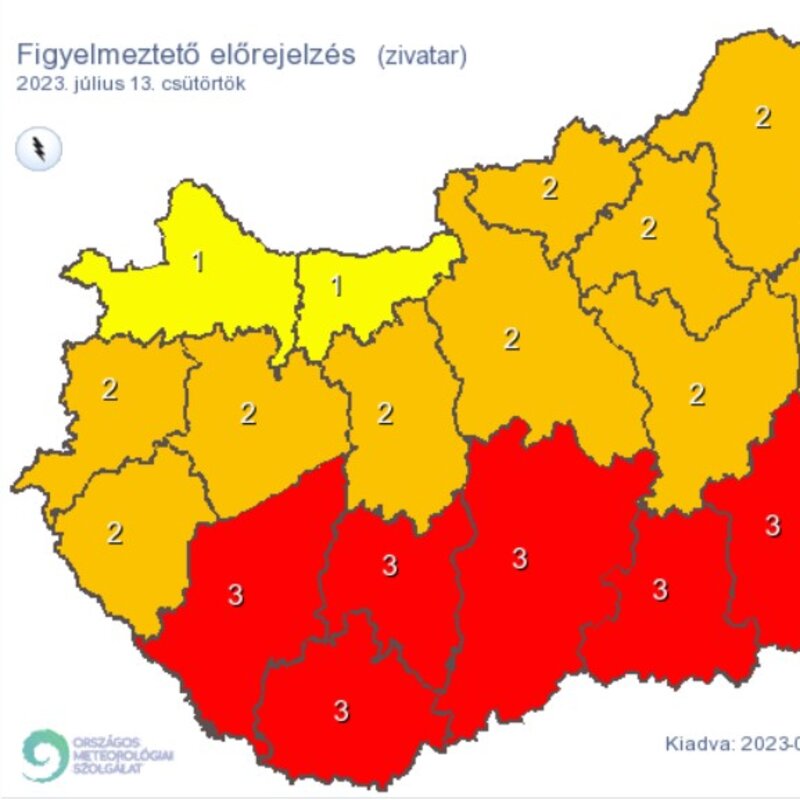 Nem nyugszik a légkör, frissítették a riasztást