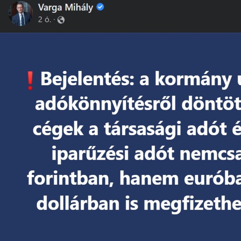 Varga Mihály bejelentése megelőzte a rendkívüli kormányinfót