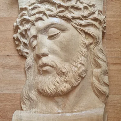 Płaskorzeźba Chrystusa (ręcznie robiona z dłuta)